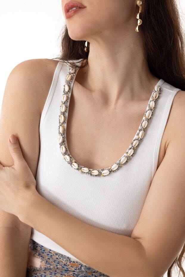Illuminate Embellished Tank - Ivory - Image 3
