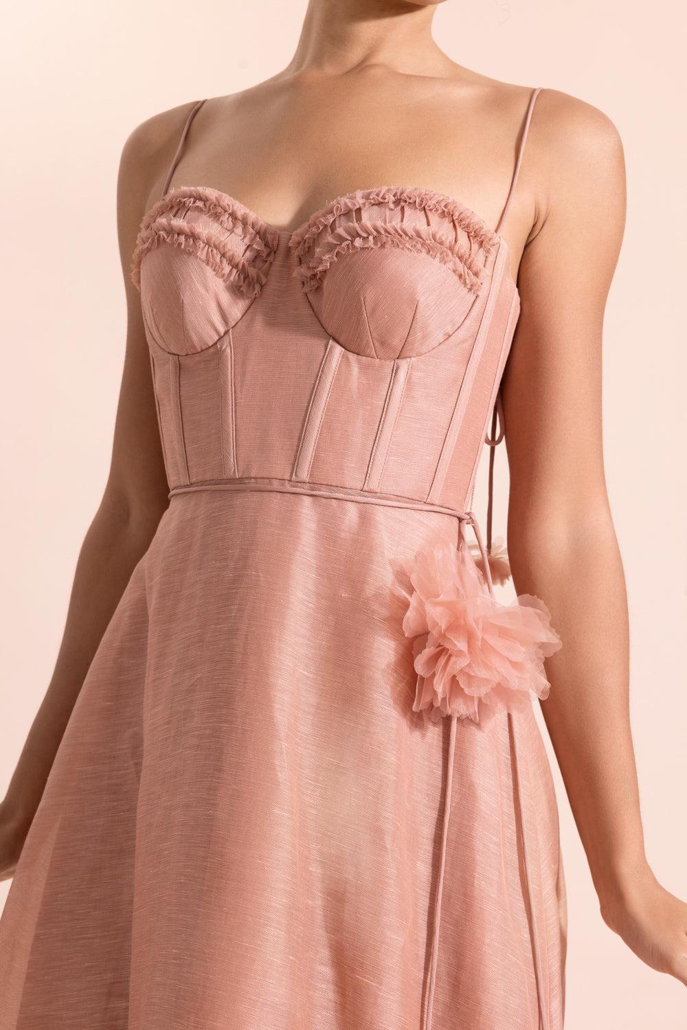 Luna Ruffle Midi Dress - Image 3