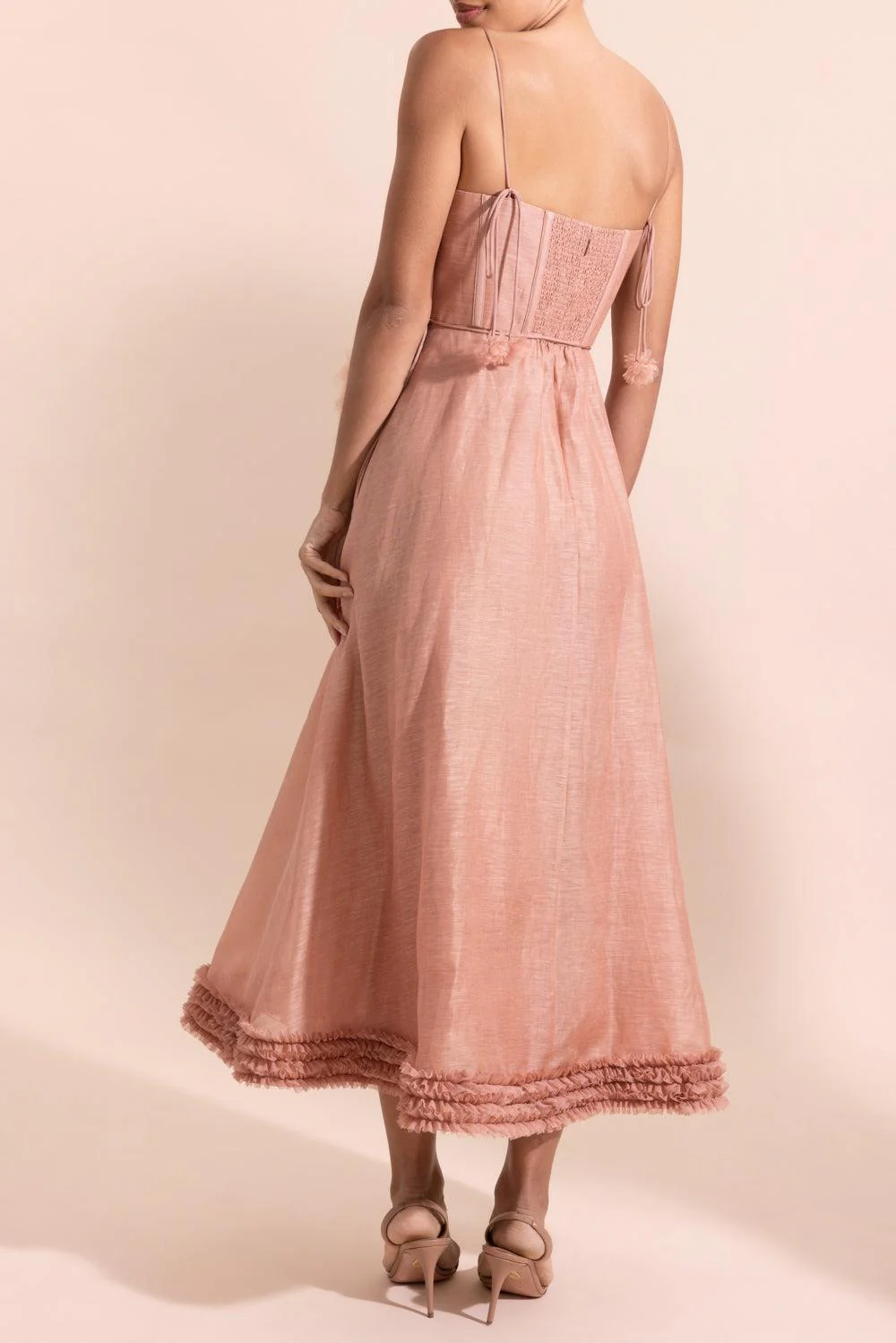 Luna Ruffle Midi Dress - Image 4