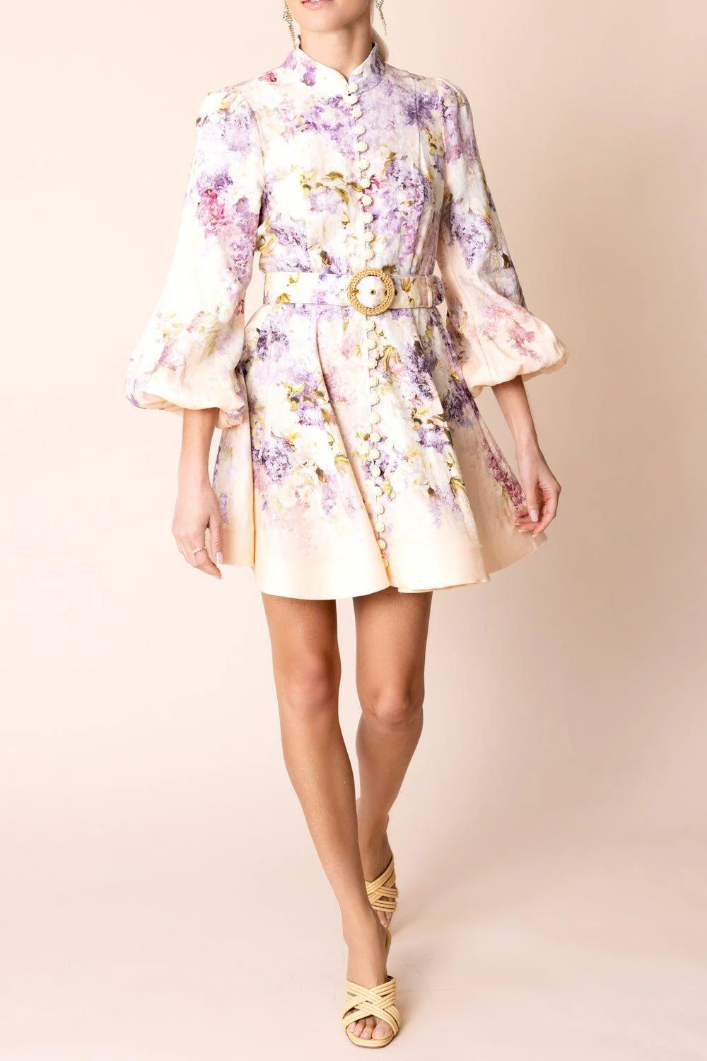 Lyrical Buttoned Mini Dress