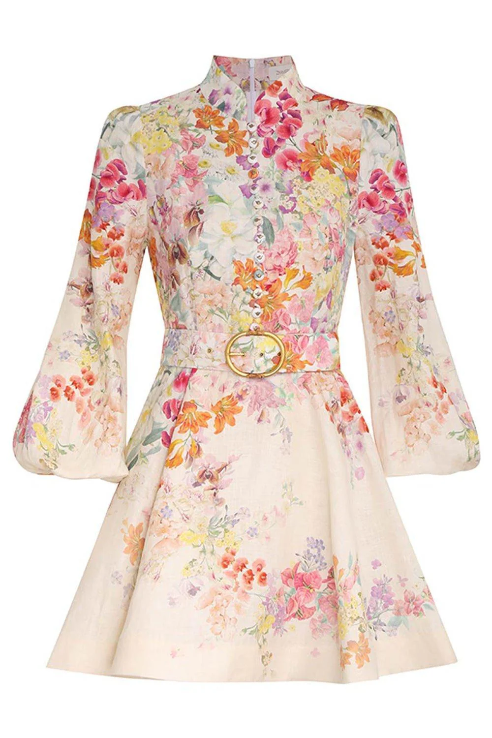 Natura Buttoned Mini Dress