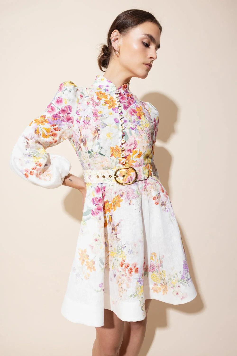 Natura Buttoned Mini Dress - Image 3