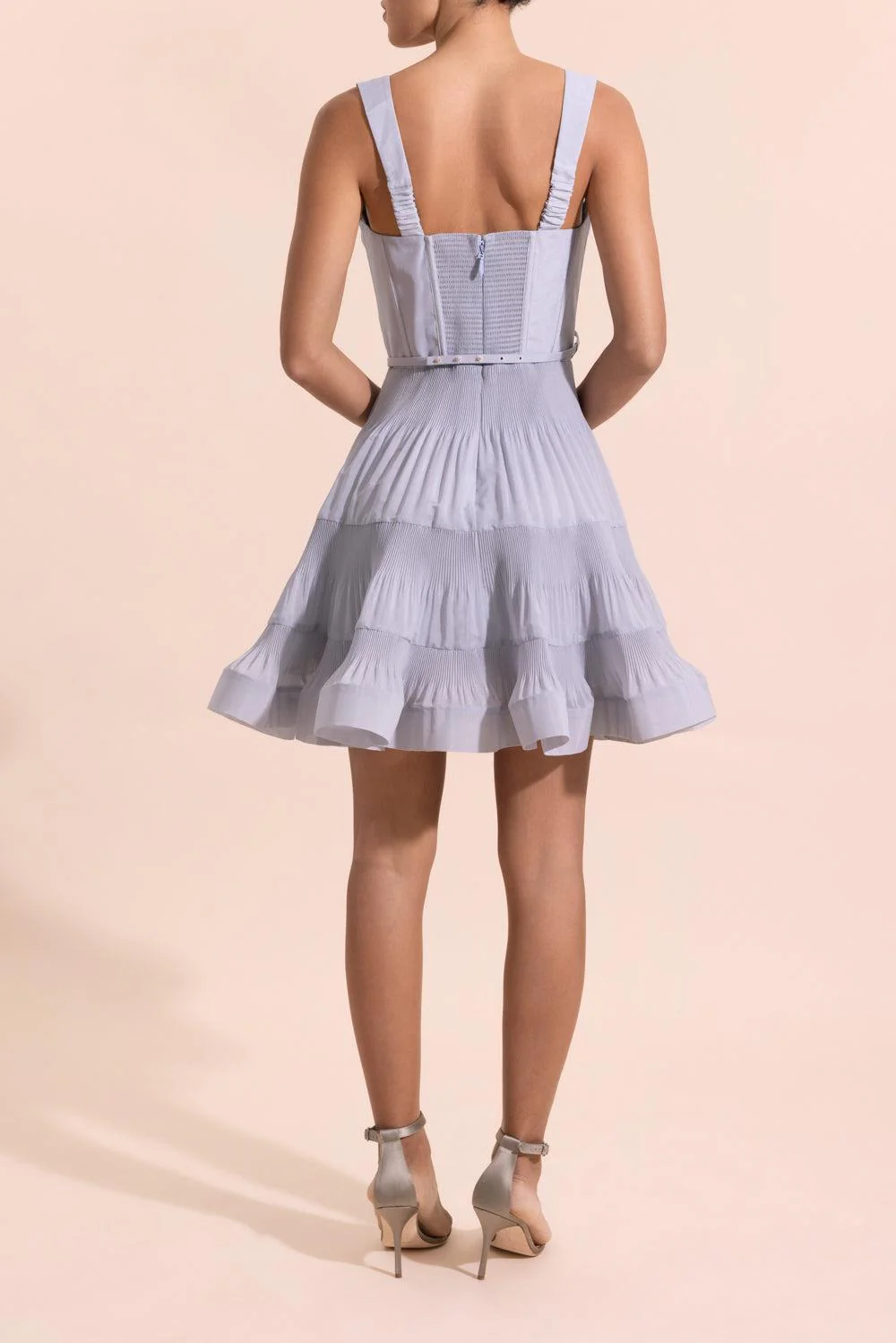 Pleated Draped Mini Dress - Image 4