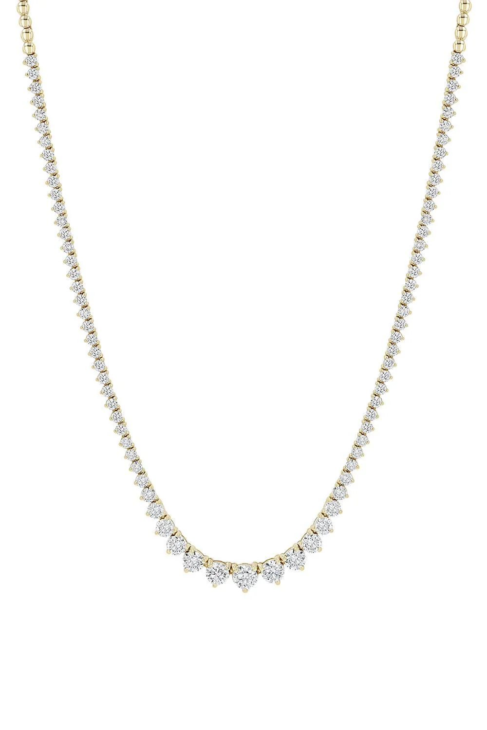 Diamond 3 Prong Tennis Necklace
