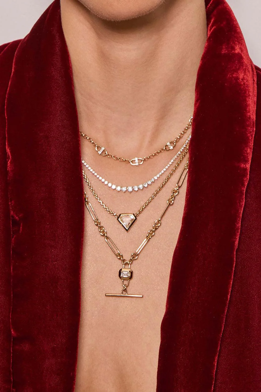 Diamond 3 Prong Tennis Necklace - Image 3