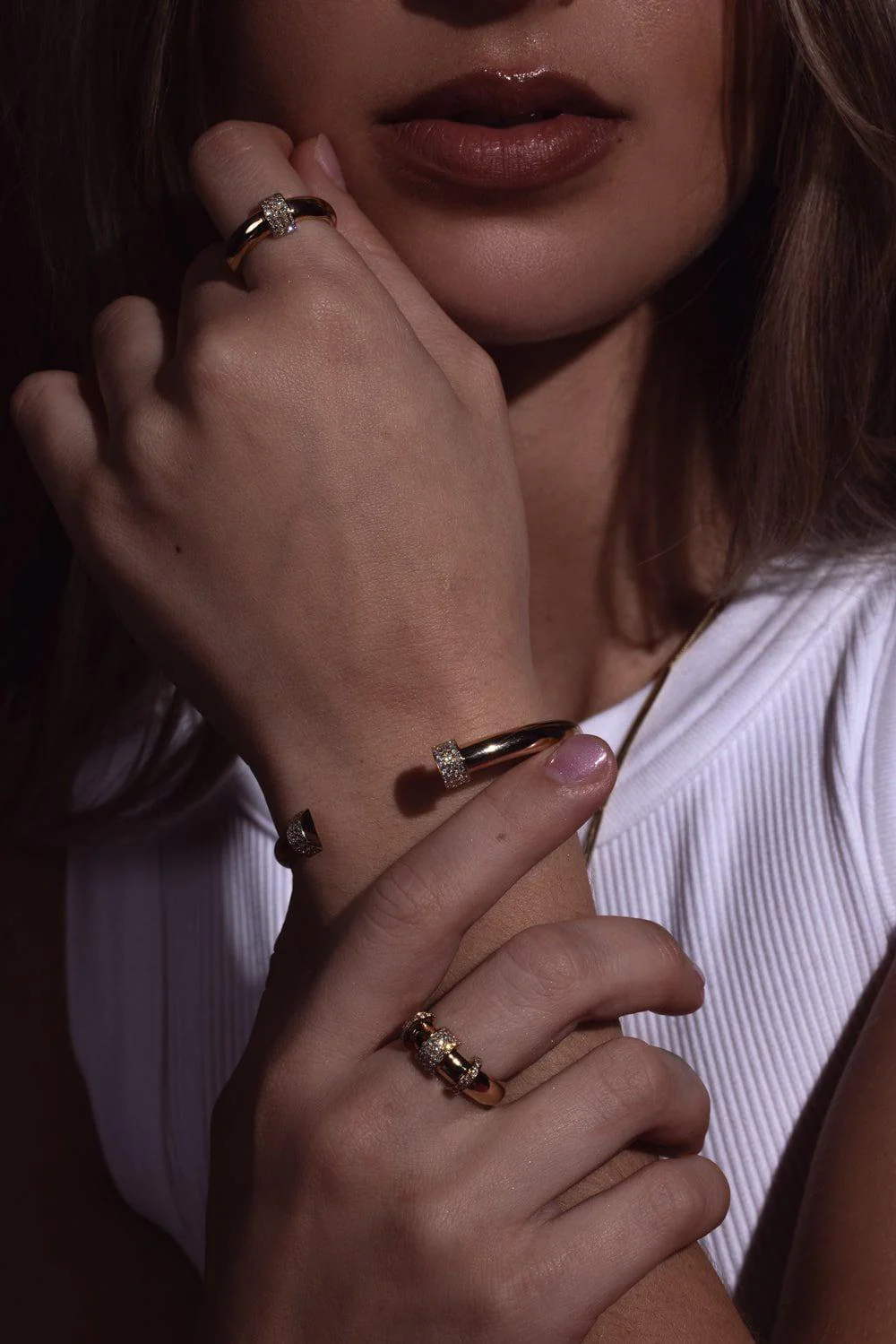 Diamond Door Knocker Cuff Bracelet - Image 2