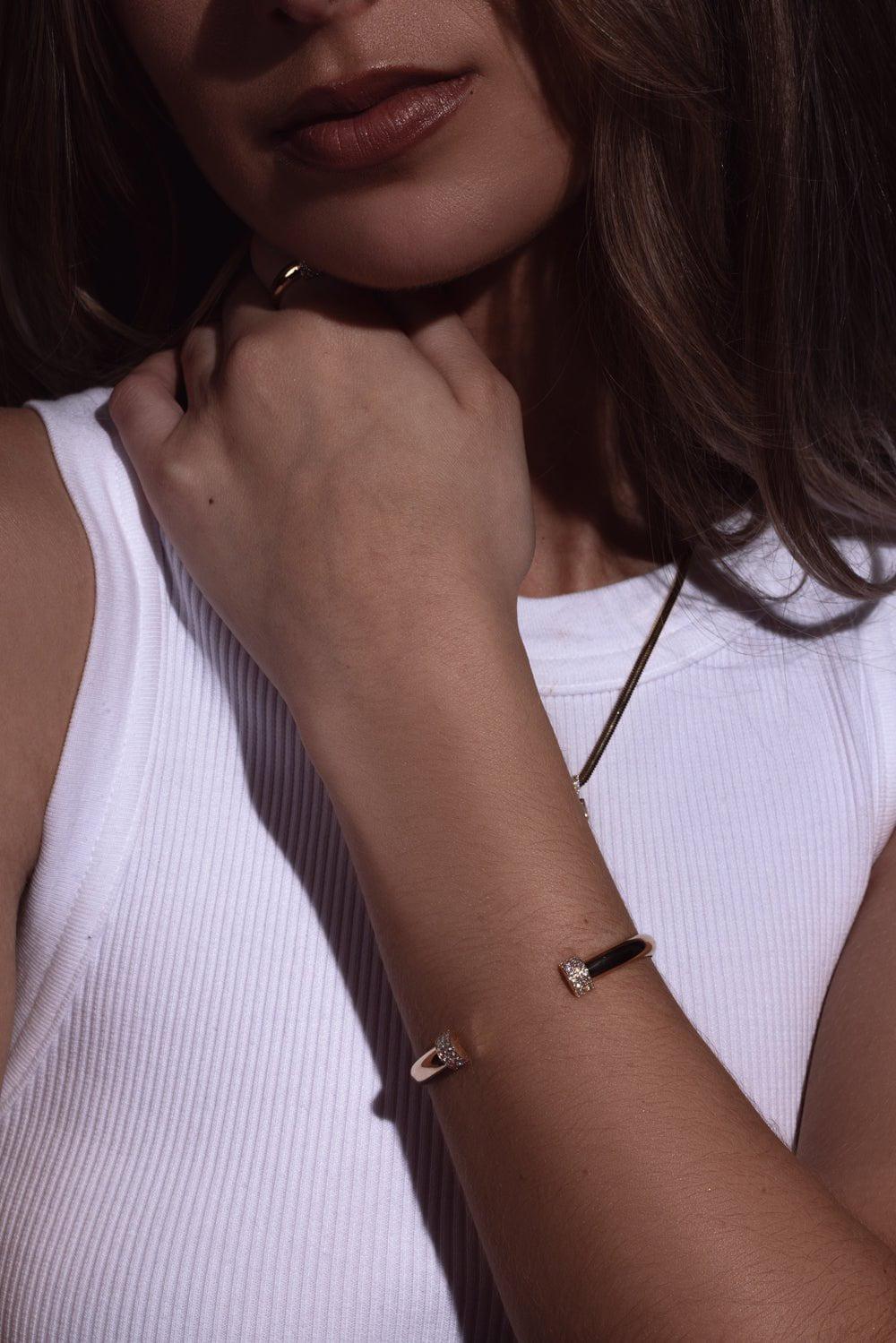 Diamond Door Knocker Cuff Bracelet - Image 3