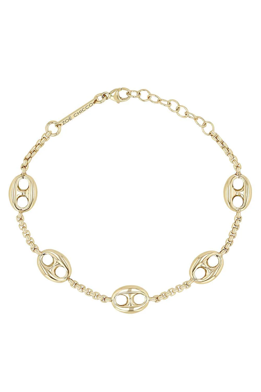 Large 5 Mariner Link Station Box Chain Bracelet - Image 3