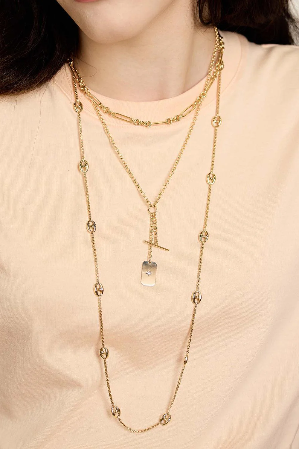 Large Mariner Link Station Box Chain Necklace - Image 2