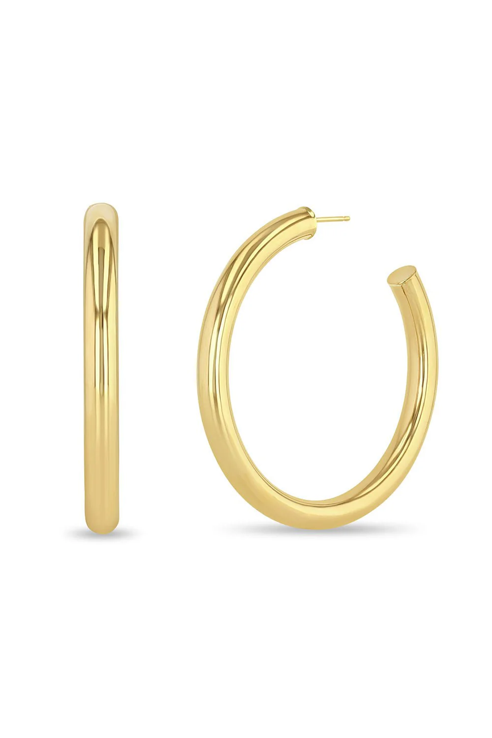 Large Tube Hoop Earrings