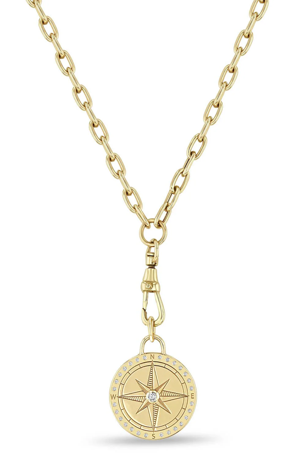 Medium Compass Medallion Necklace