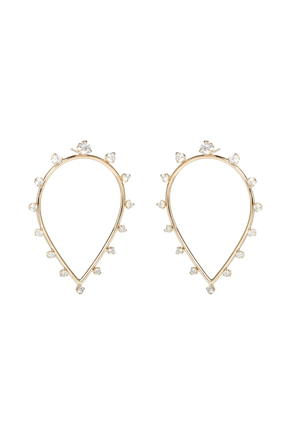 Medium Teardrop Prong Earrings
