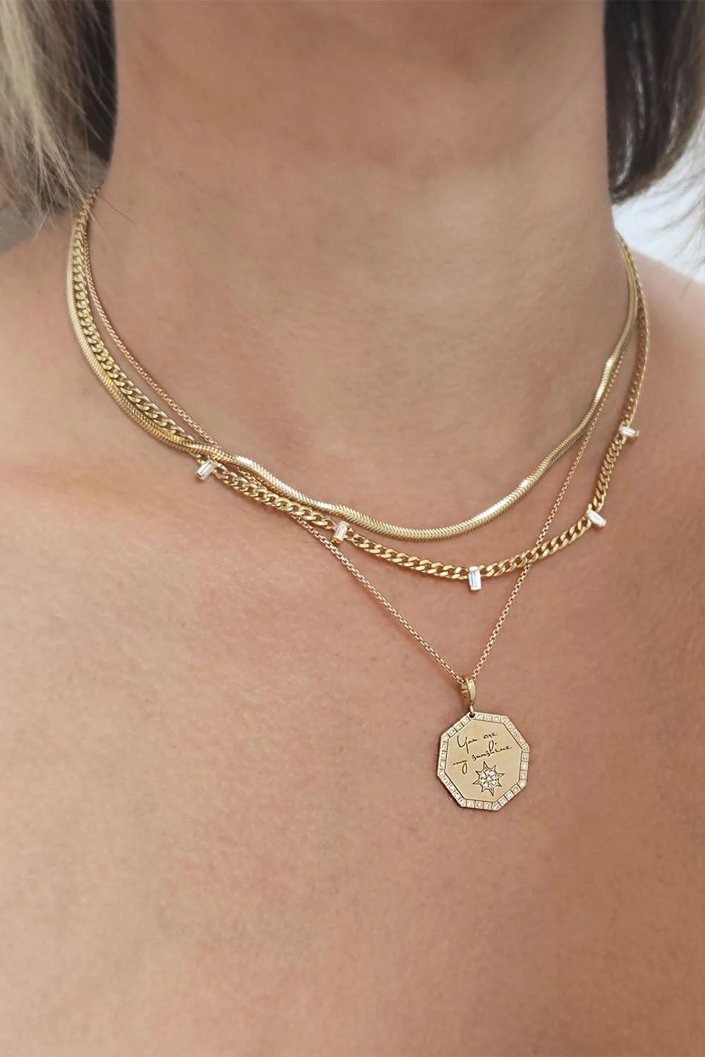 Small Baguette Curb Chain - Image 2