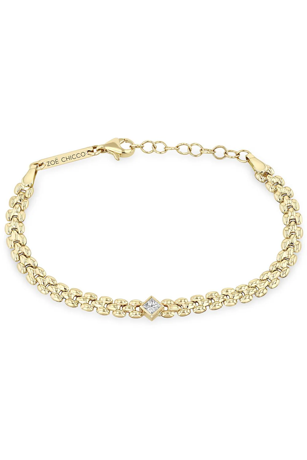 Small Diamond Panther Chain Bracelet