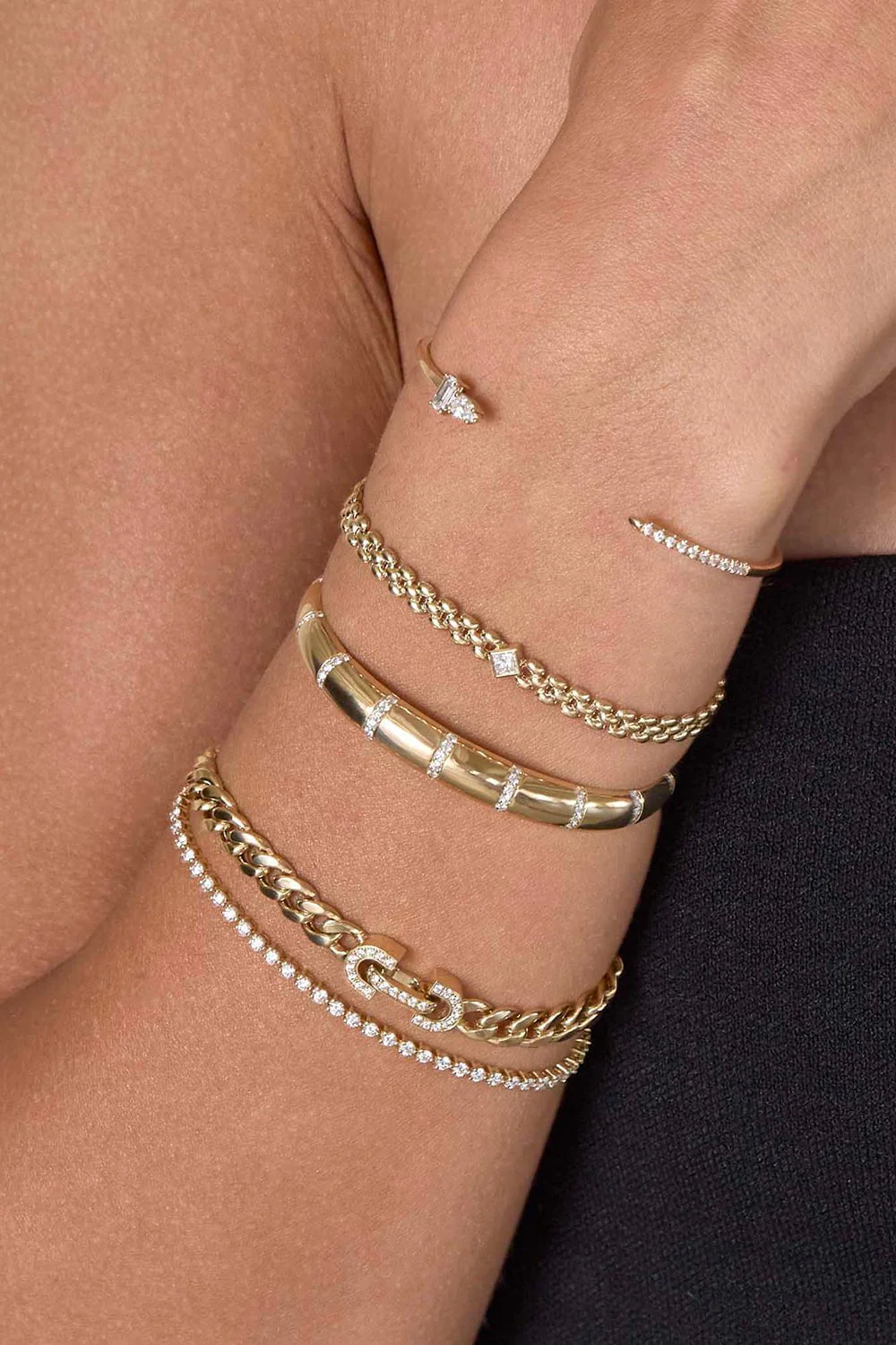 Small Diamond Panther Chain Bracelet - Image 2