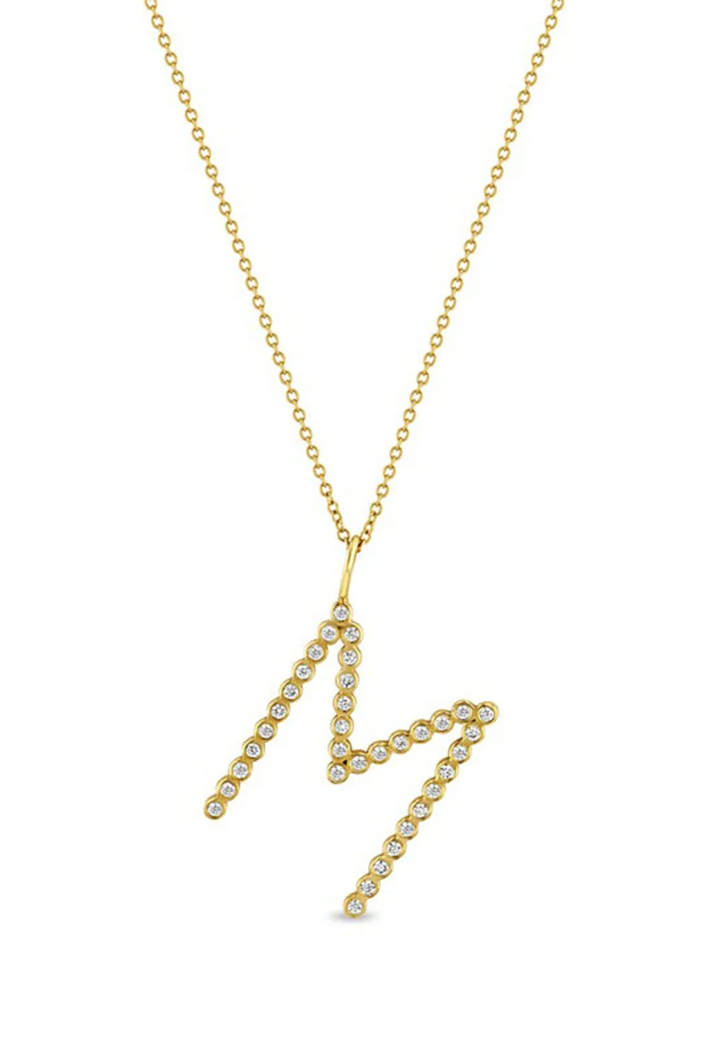 Small Letter Bezel Necklace