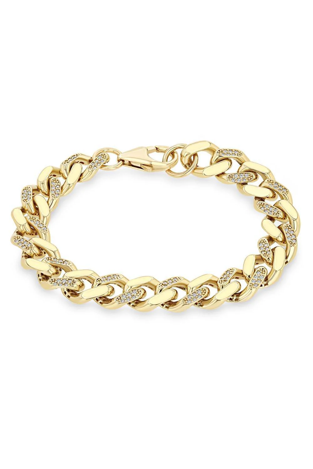 XL Curb Chain Link Diamond Bracelet - Image 6