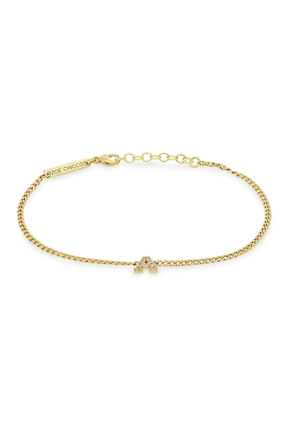 XS Initial Curb Bracelet