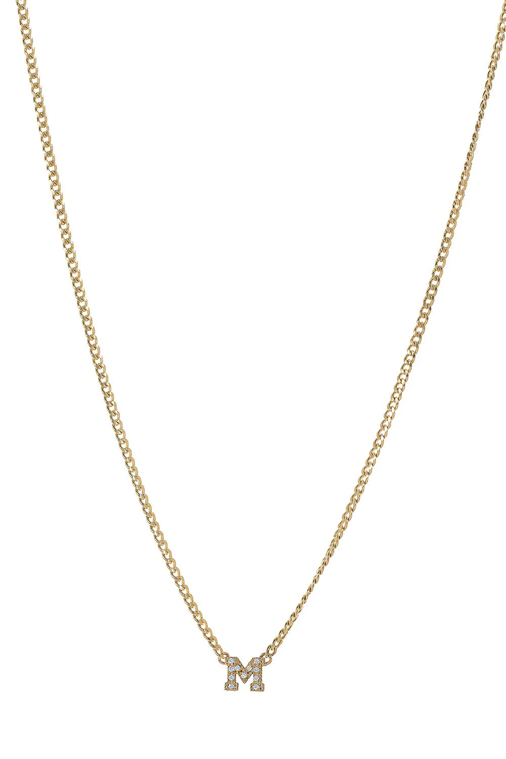 XS Initial Curb Chain Necklace