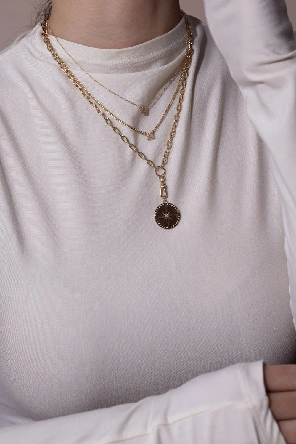 XS Initial Curb Chain Necklace - Image 6