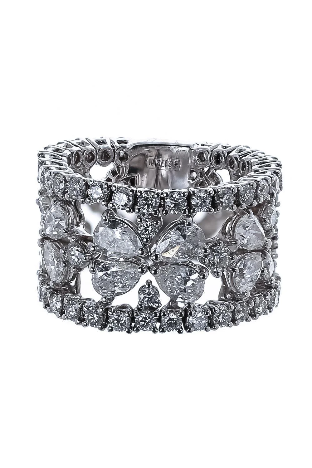 Diamond Flex Round Pear Ring