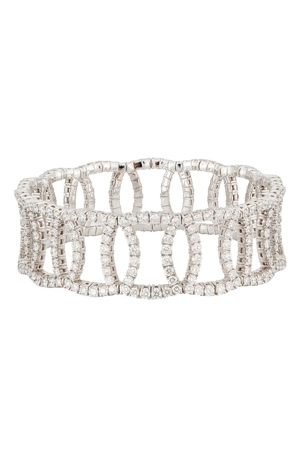 Diamond Overlap Stretch Bracelet - Image 5