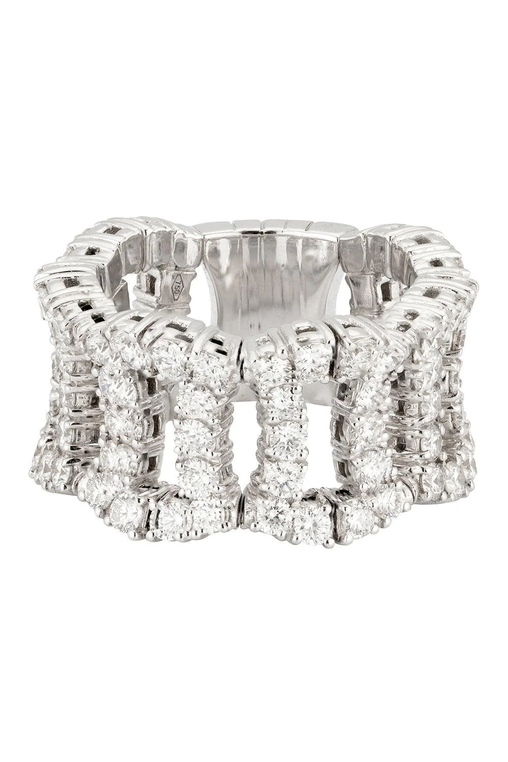 Diamond Overlap Stretch Ring