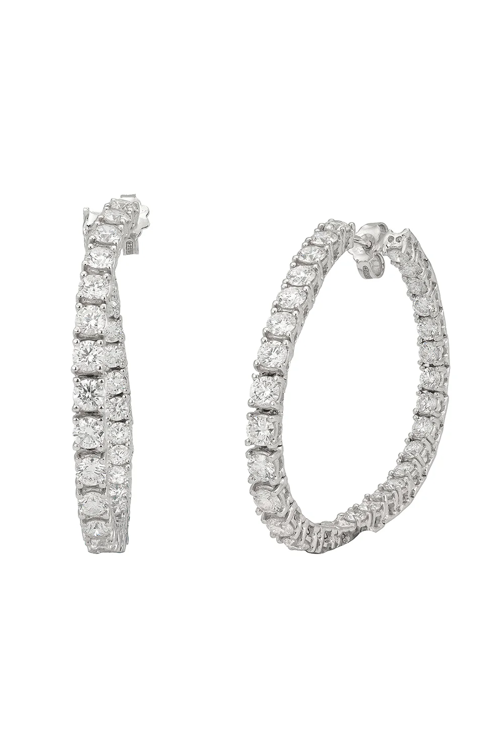 Diamond Peek A Boo Flex Hoop Earrings