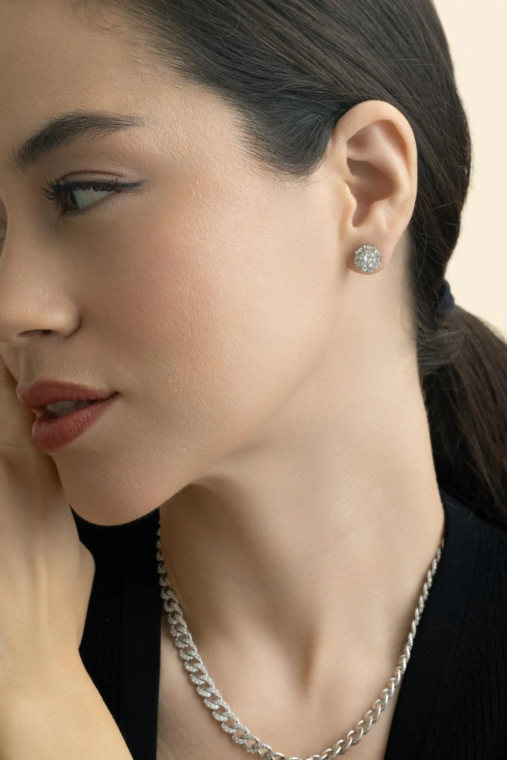 Diamond Stud Earrings - Image 3