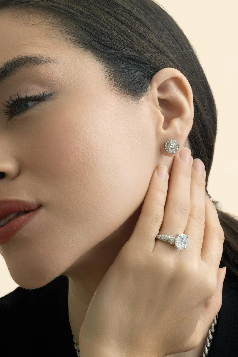Diamond Stud Earrings - Image 4