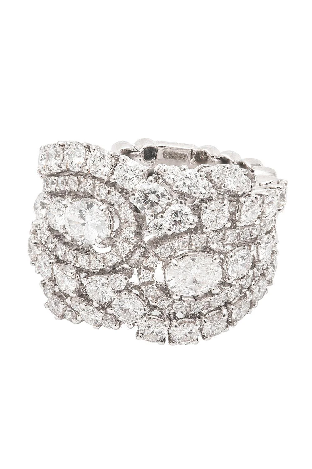 Diamond Wide Patterned Ring