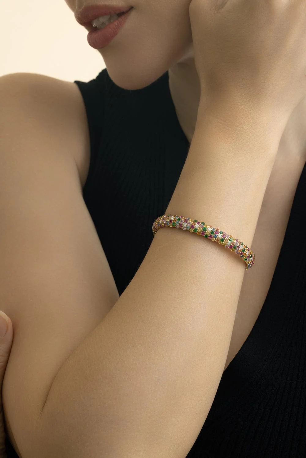 Multi Sapphire Stretch Bracelet - Image 2