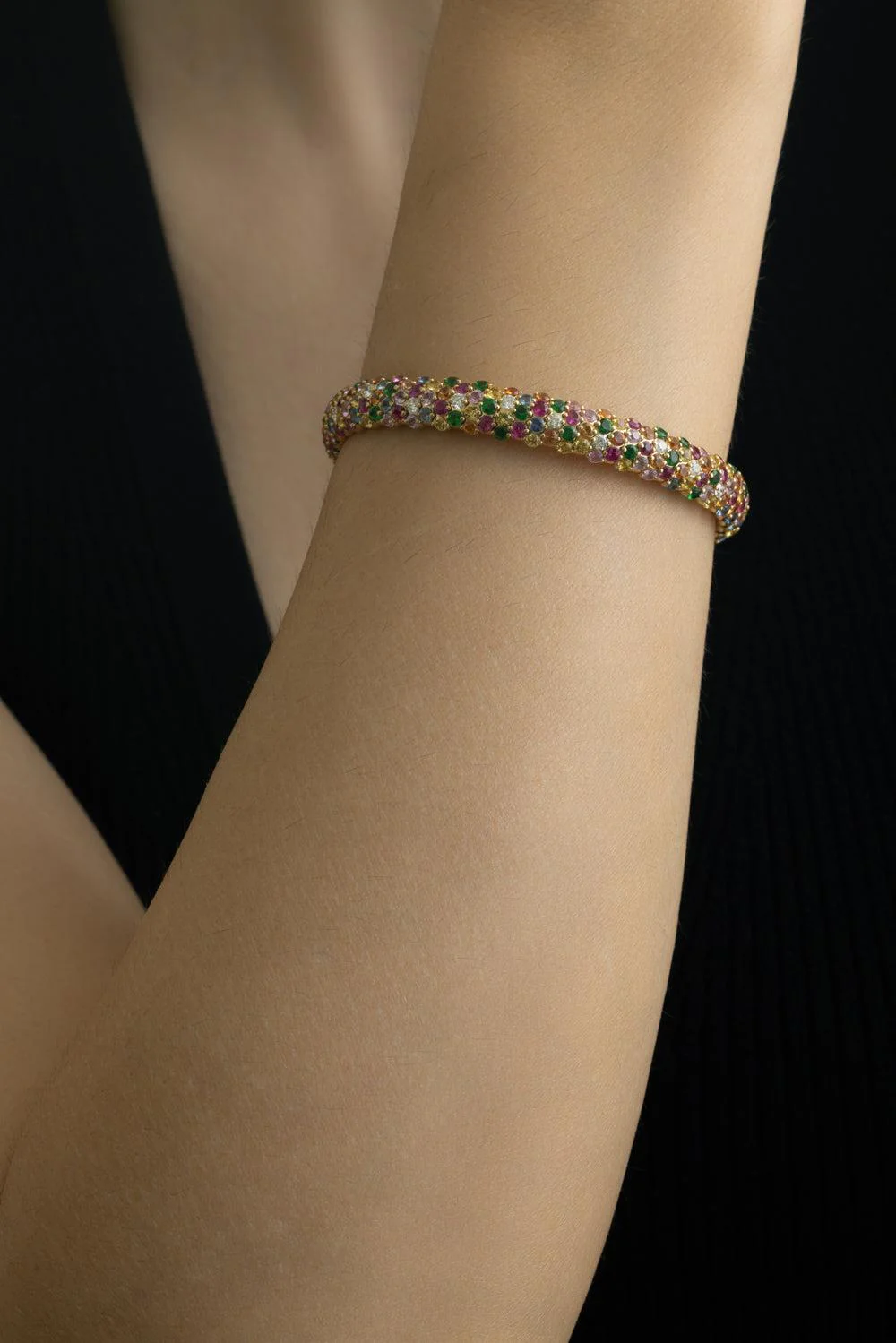 Multi Sapphire Stretch Bracelet - Image 3