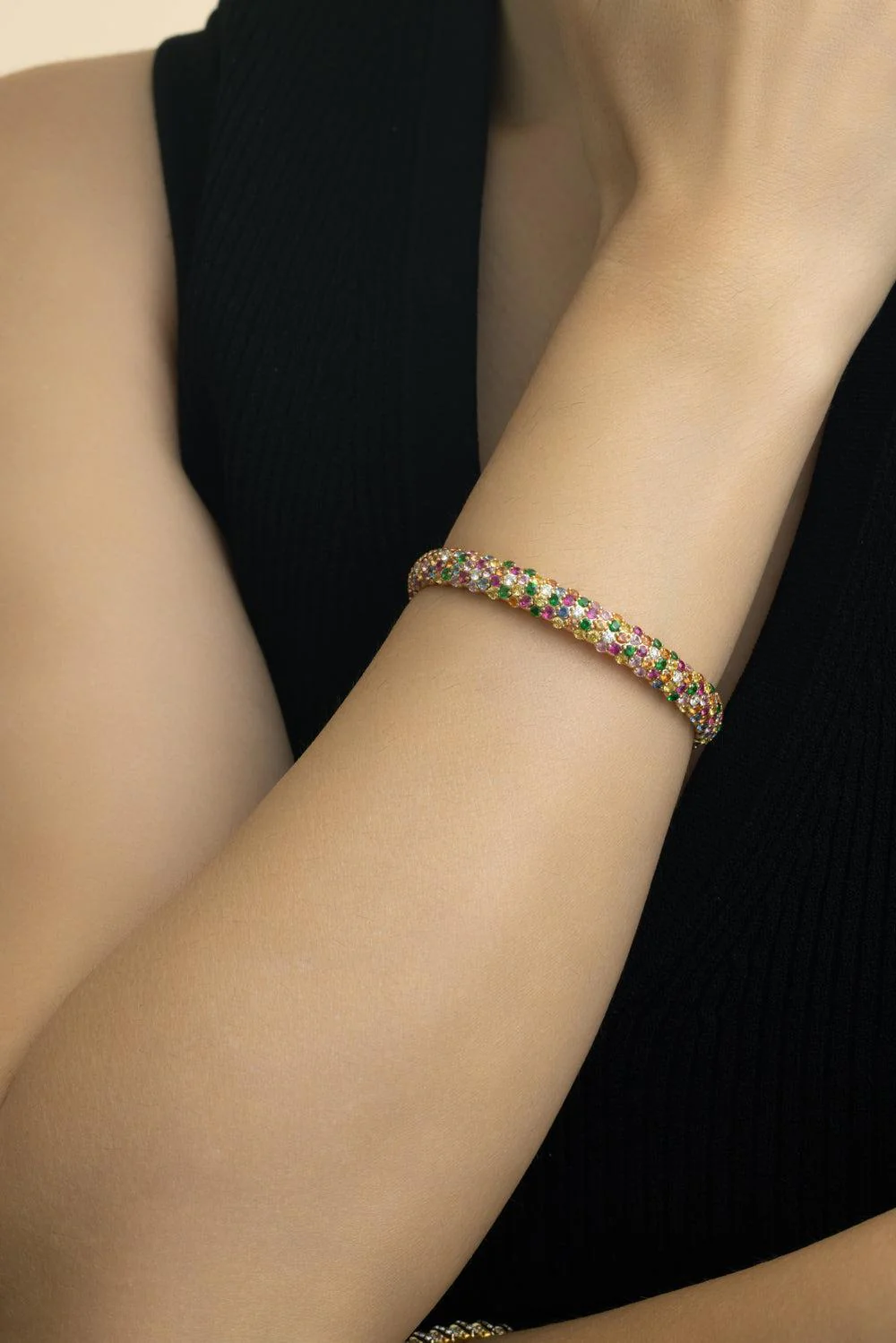 Multi Sapphire Stretch Bracelet - Image 4