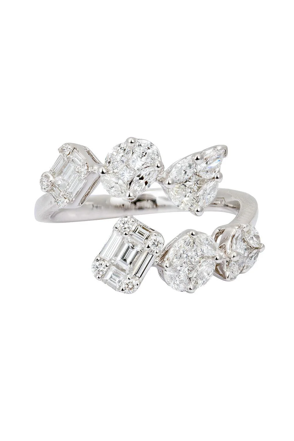 Multi Shape Diamond Open Ring