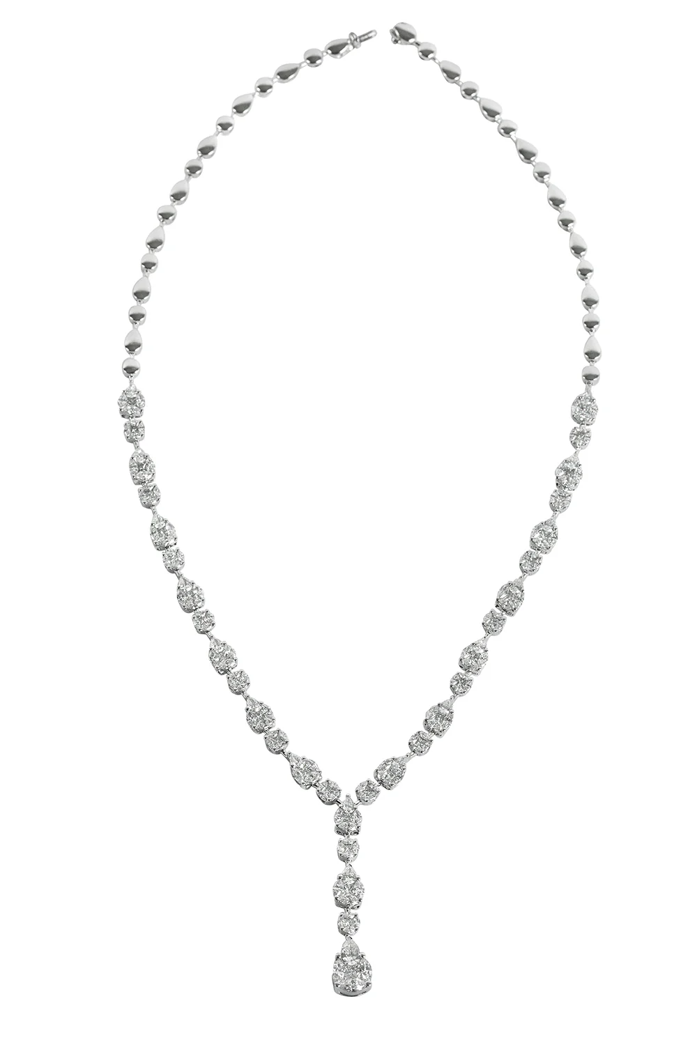Multi Shape Diamond Drop Necklace