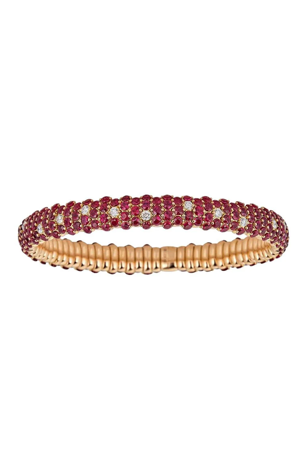 Pink Sapphire Diamond Stretch Bracelet