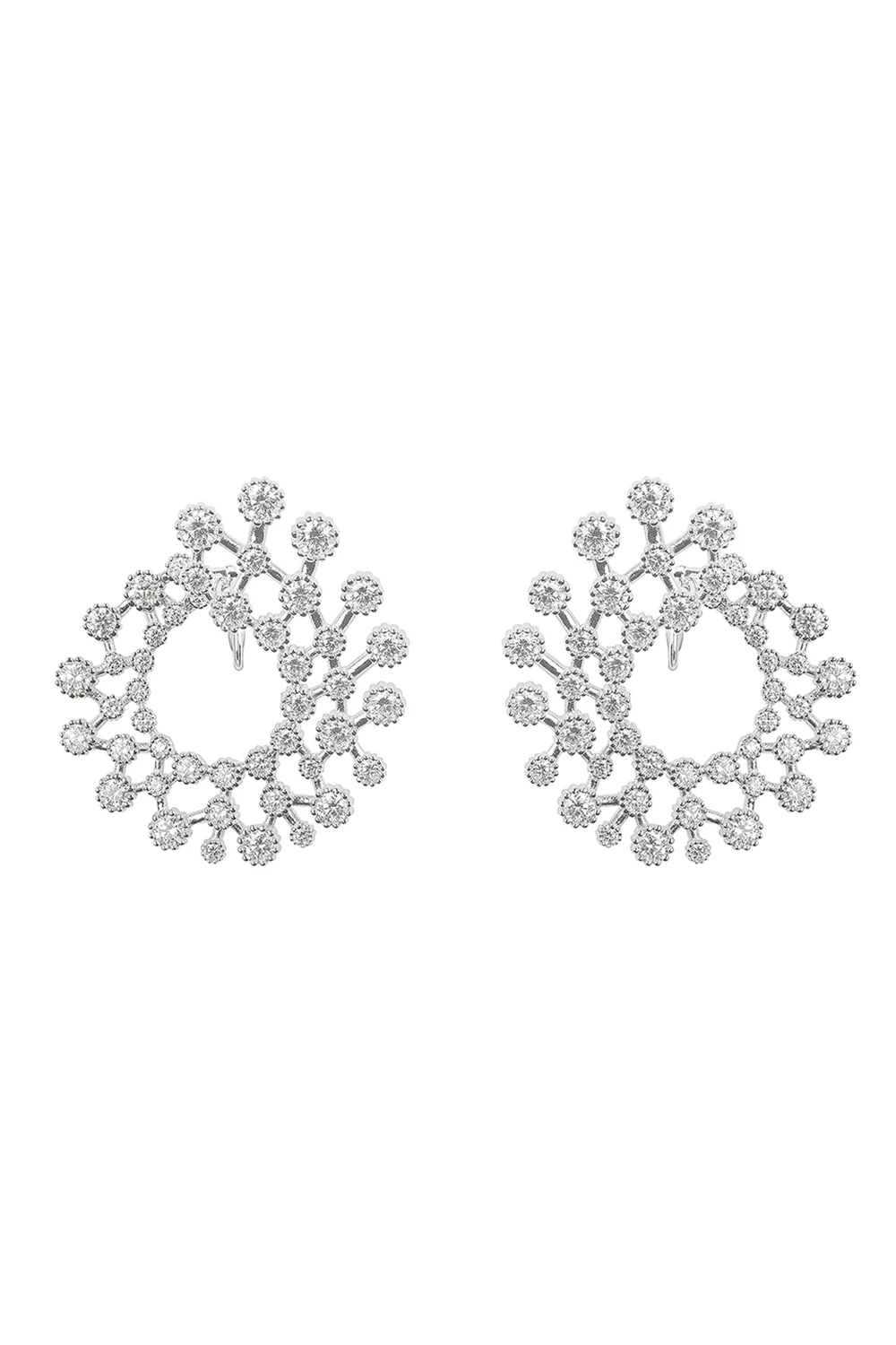 Round Diamond Wrap Earrings